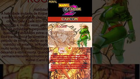 MARVEL VS CAPCOM 2- PERFIL -ROGUE -FIGHT CARD.