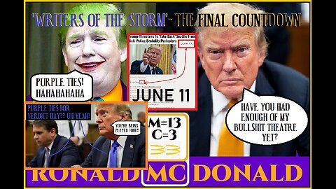 THE FINAL BATTLE- 6.11/11.6(88) - 'WRITERS OF THE STORM'- THE FINAL COUNTDOWN- TRUMP WEARS BRIGHT PURPLE TIE ON JUDGEMENT DAY. PAY ATTENTION!!