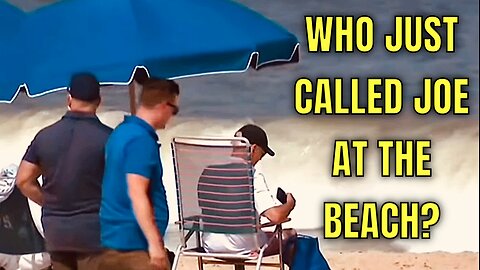 Sleepy Joe spotted TODAY doing NOTHING at the Beach (except for taking this call)