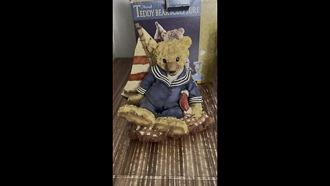 Musical Teddy Bear Sculpture - 7" Tall - Plays "Getting To Know You"