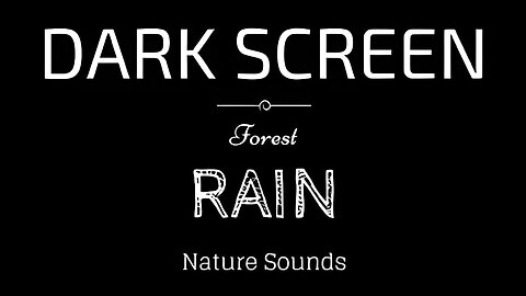 BLACK SCREEN RAIN Sounds for Sleeping | STREAM and BIRDS | Dark Screen Nature Sounds