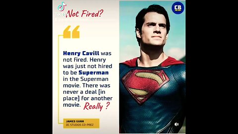 Henry Cavill Not Fired? Really?