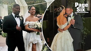 Jamie Foxx walks daughter Corinne down the aisle during her lavish wedding