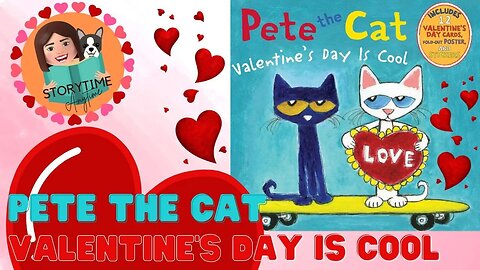 🐱PETE THE CAT 💗VALENTINE'S DAY IS COOL by Kimberly and James Dean #petethecat #valentinesday