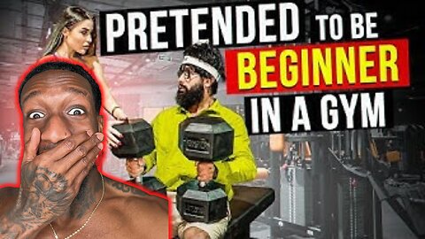 REACTING TO A BEGINNER OUTLIFTING PEOPLE IN THE GYM ** THEY COULDNT BELIEVE THEIR EYES**