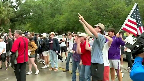 Fraternities Waving American Flags Taunt Pro-Hamas Protesters: 'Zero National Championships! Zero!'