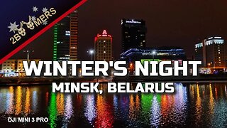 WINTERS NIGHT IN MINSK BELARUS WITH A DJI MINI 3 PRO #djimini3pro