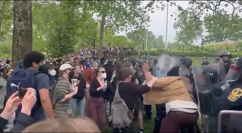 Agitators vs Police at the University of Virginia