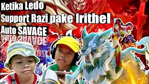 Ledo As Support, Razi wipe Out All Enemy use Irithel auto Savage #razimaruyama #mobilelegends