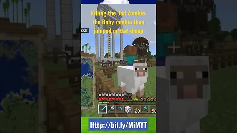 Baby Zombie Removal! SheepRider! #mim #marriedinminecraft #minecraft #blackminecraft #xbox