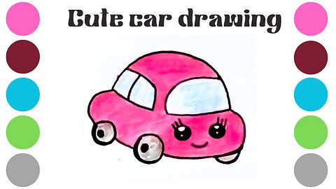 How to draw cute car | Art and Craft World