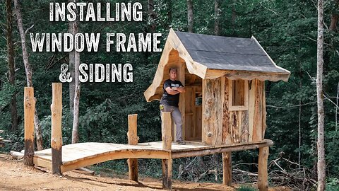 S2 EP11 | HOBBIT STYLE COMPOST TOILET | INSTALLING WINDOW FRAME AND SIDING