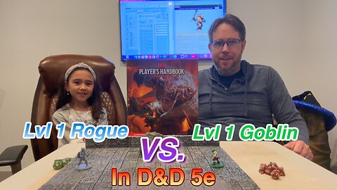 Dungeons and Dragons Combat Example, Lvl1 Human Rogue Vs. Lvl1 Goblin