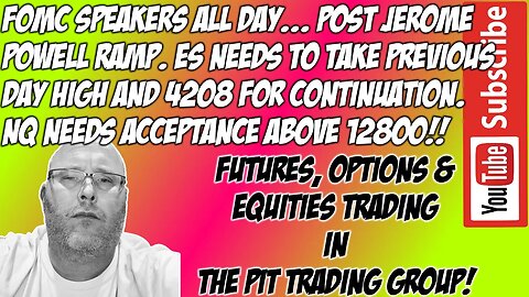 ES and NQ Look Weak - ES E mini S&P500 NQ NASDAQ 100 Premarket Trade Plan - The Pit Futures Trading