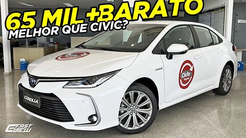 NOVO TOYOTA COROLLA HÍBRIDO 2023 QUASE R$70 MIL + BARATO QUE CIVIC É MELHOR OPÇÃO OU ESTÁ DEFASADO?