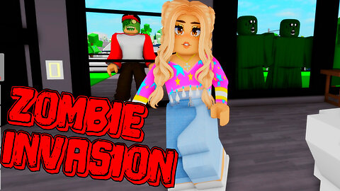 SURVIVING A ZOMBIE HOUSE INVASION 🏡RP: ROBLOX BROOKHAVEN