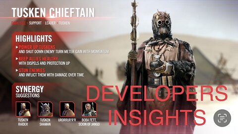 NEW Character Inbound: Tusken Chieftain | Developers Insights | Star Wars Galaxy of Heroes