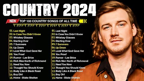 Country Music 2024 - Luke Combs, Morgan Wallen, Jelly roll, Shaboozey, Jason Aldean, Chris Stapleton