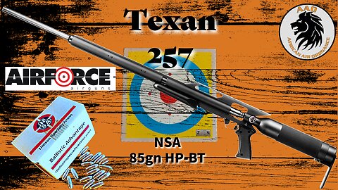 Sniper Accuracy: Airforce Texan 257 Shooting NSA 85gn RBT HP Slugs @ 85 Yards