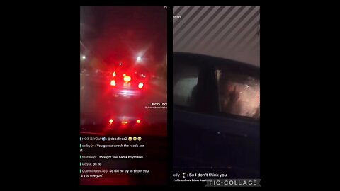 TRACIE BARBIE TRIES TO RUN DOWN MAN WHO THREATENED TO SHOOT HER🧐 BIGO LIVE