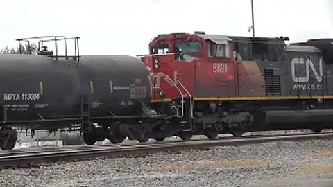 CSX B263 Tanker Train with CN Power from Fostoria, Ohio July 25, 2022