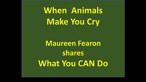 Therapy Technique EFT for when caring for pets make us cry