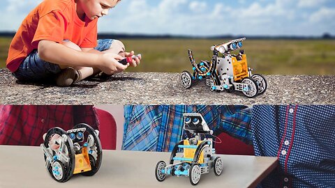 STEM 12-in-1 Education Solar Robot Toys -190 Pieces DIY Building Science Experiment Kit for Kids