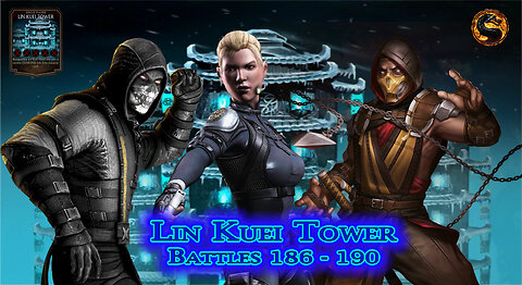 MK Mobile. LIN KUEI Tower Battles 186 - 190