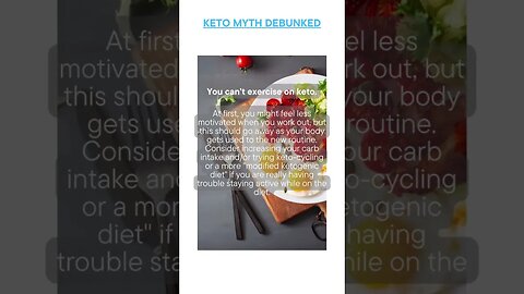 Busted Keto Myth of the Day - You can’t exercise on keto.