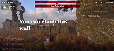 Tip: You can climb this wall