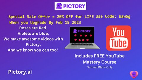 Pictory Valentines Sale 2023