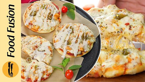 Alfredo Pizza Naan on tawa recipe by Food Fussion