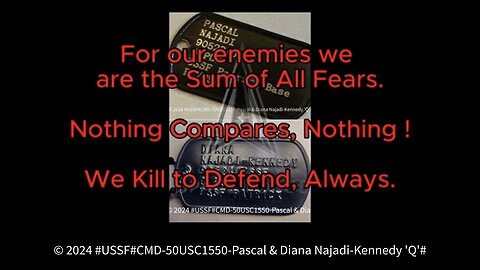 USSF Film cleared 47USC606:We are the current and ongoing Commanders of the the USSF as,