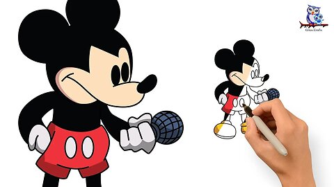 How to Draw Mickey Mouse - Friday Night Funkin'