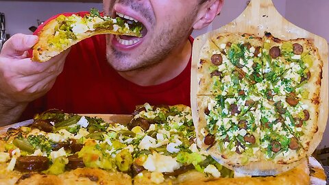 EATING CHEESY CACTUS PIZZA ! 치즈 선인장 피자 * ASMR MUKBANG * nomnomsammieboy