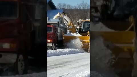 Giant Snowblower Blows Snow Into Dump Truck! | Jason Asselin