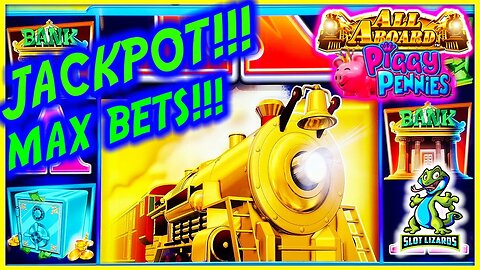 JACKPOT! CRAZY AWESOME MASSIVE WIN! All Aboard Piggy Pennies Slot