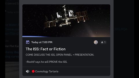 COME DISCUSS THE ISS, OPEN PANEL + PRESENTATION