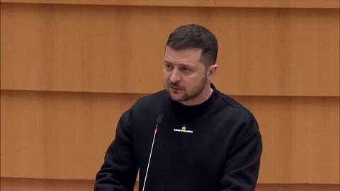 Ukraine's Volodymyr Zelensky addresses EU Parliament - Thursday February 9, 2023