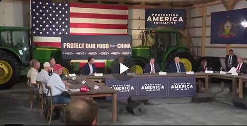 Trump speaks at a roundtable with farmers