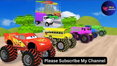 Cartoon Vehicles Funny | Hero Cars McQueen | Funny Cartoon Vehicle Challenge 2024