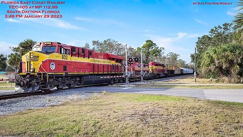 Florida East Coast Railway Report from South Daytona Fl. Jan. 28 & 29 2023 #railfanrob