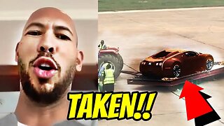 Andrew Tate Bugatti Getting Seized From Dubai By Police