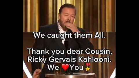 Meet our Cousin, Ricky Gervais Kahlooni, our Hero that exposed all of satanic PedoWood