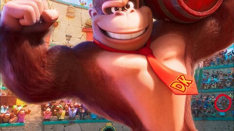 mario movie poster dk poster Dixie and Diddy kong found in background