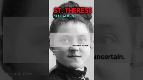 MINUTE PRAYER. St. Therese, Patron Saint of Missionaries: A Prayer for Her Intercession #shorts