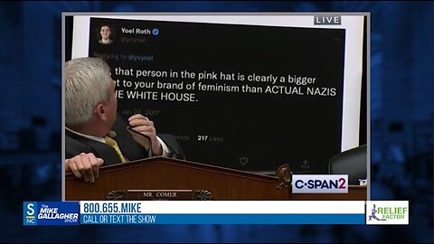 Congressman James Comer confronts Twitter executive with a giant print-out of his own tweet