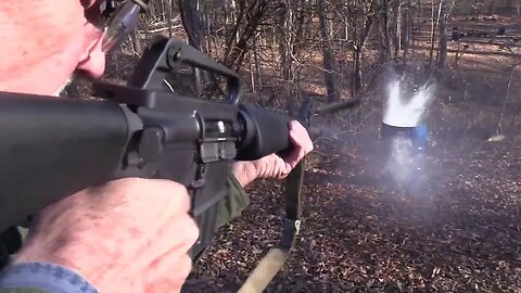 M16A1 VS Water Barrel