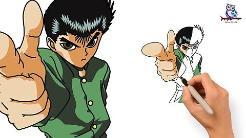 How to Draw Yusuke Urameshi | YuYu Hakusho