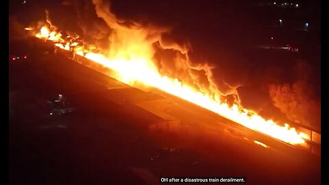 OHIO TRAIN DERAILMENT POISONING AIR & WATER - 100K GAL ZYCLON B, 300K OIL & 800K CHEM (4THREICH.COM)